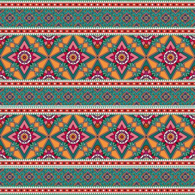 etnik çiçek seamless modeli