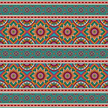 Etnik süsleme ile kusursuz desen. Geometrik desen