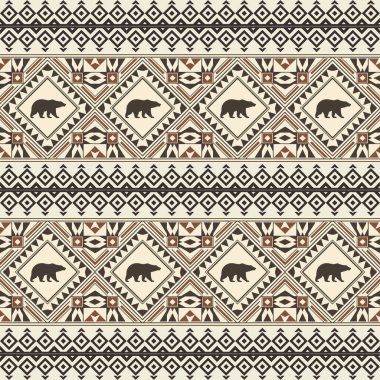 Amerikan yerlilerinin hayvan süslemelerinde kusursuz desenler var. Yıldızlı etnik çizimler.