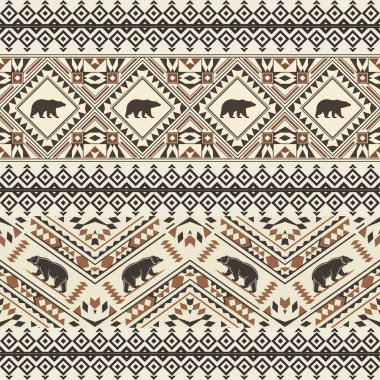 Kabile süsüyle kusursuz desen. vektör illüstrasyonu