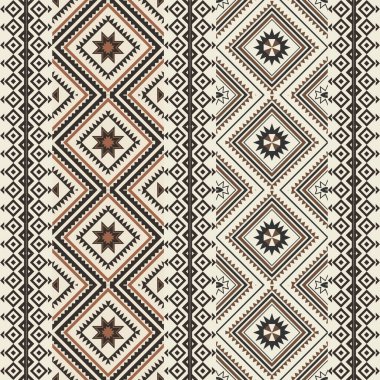 Etnik geometrik elementlerle kusursuz desen