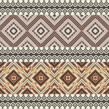 Vektör kusursuz desen. Kabile süsüne sahip etnik köken.