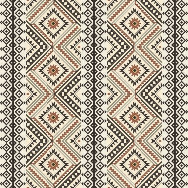 Soyut etnik kabile süslemelerinin kusursuz vektör deseni.