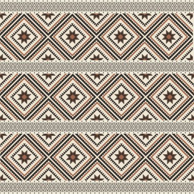 Vektör illüstrasyonunda kabile süsü olan kusursuz desen.