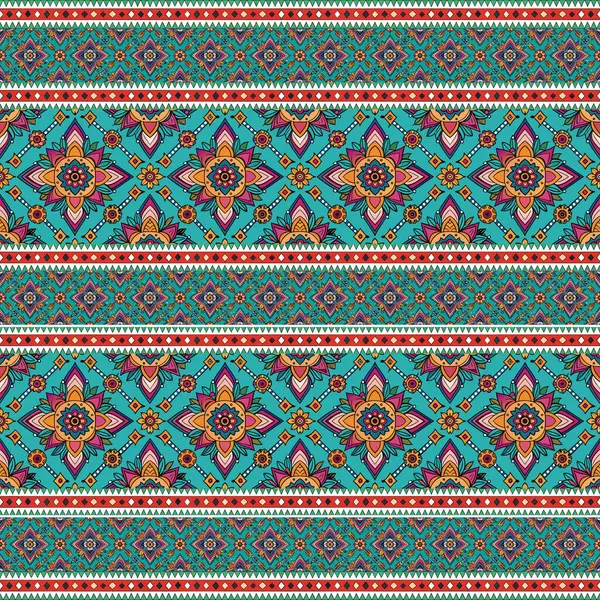 Etnik çiçek seamless modeli. Soyut dekoratif desen