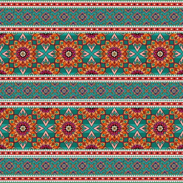Etnik çiçek seamless modeli. Soyut dekoratif desen