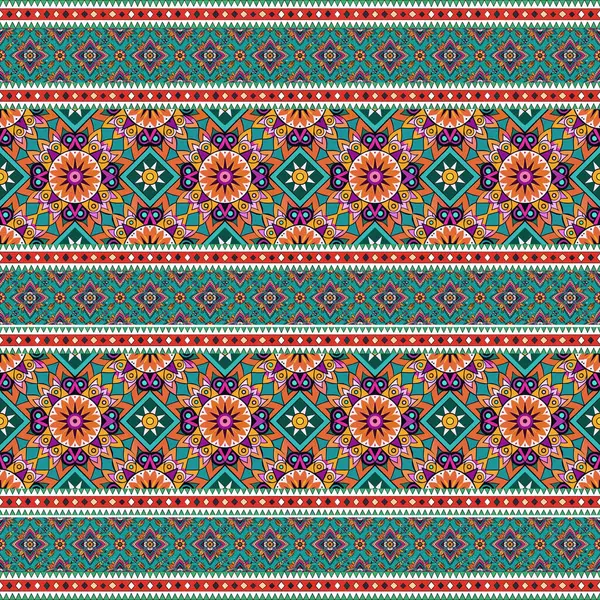 Renkli süslemeli vektör etnik deseni