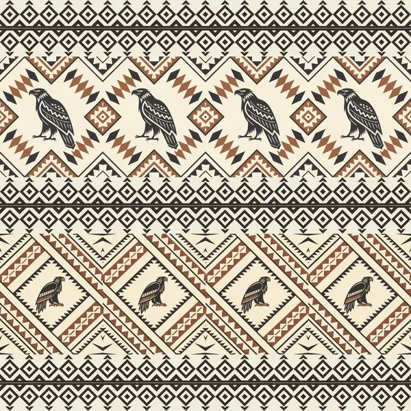 Yerli Afro-Amerikan kuşları, etnik süslemeler, vektör illüstrasyonları...