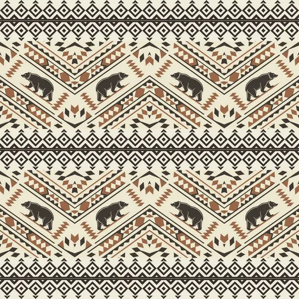Etnik kabile süslemesi olan kusursuz vektör deseni.