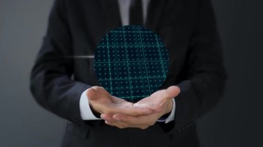 Grafikli işadamı eli