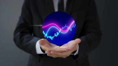 İşadamı eli çizelgede