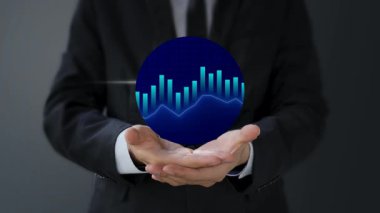 Çizelge sembolleri ve grafikleri olan el