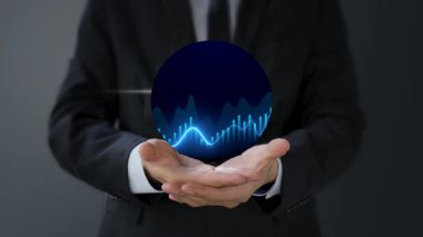 Sayısal tableti grafikle tutan işadamlarının kapatılması