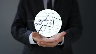 İş kadını el çizimi grafiği