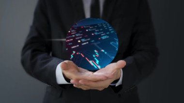 Küresel ağ bağlantısına sahip iş adamı