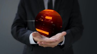 İş adamı el ele tutuşma tableti soyut arkaplan