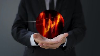 iş ellerinin dijital tablet, hisse senedi kurları, ticaret konsepti