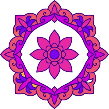 Etnik unsurlardan vektör mandala süsü. tasarım için dekoratif öge