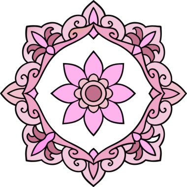 Çiçek mandala. dekoratif öge