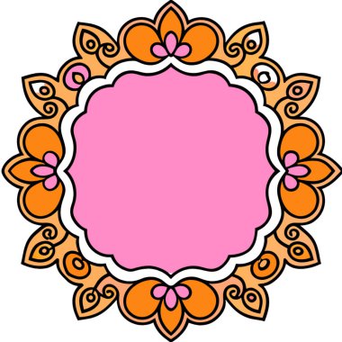 Vektör dekoratif süs. Kart tasarımı için mandala,