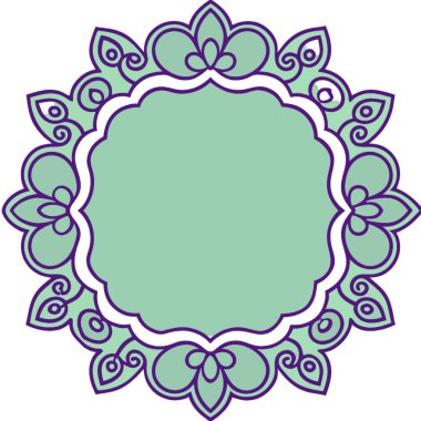 Vektör çizimi. yuvarlak çerçeve tasarım ögesi.