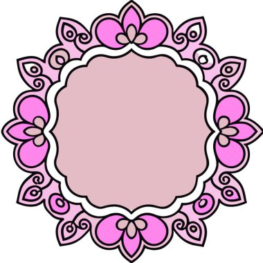 Çiçek süslemesinin vektör illüstrasyonu.