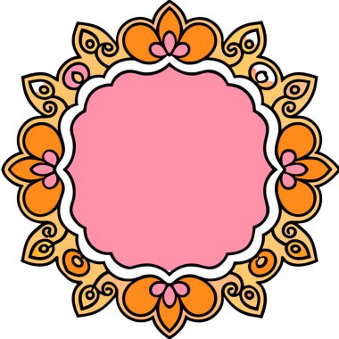 mandala. yuvarlak vintage süs.