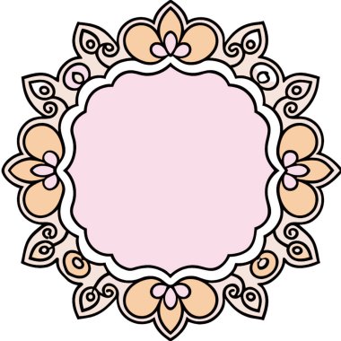 Davetiye için güzel çiçek süslerinin vektör illüstrasyonu