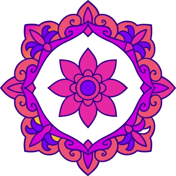 Etnik unsurlardan vektör mandala süsü. tasarım için dekoratif öge