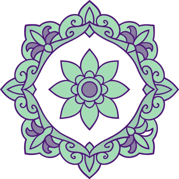 mandala çiçek dekoratif simgesi