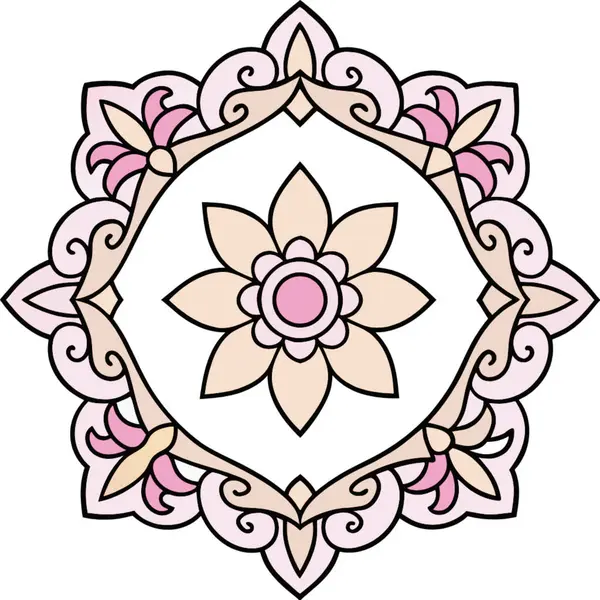 mandala çiçek dekoratif vektör çizimi tasarımı