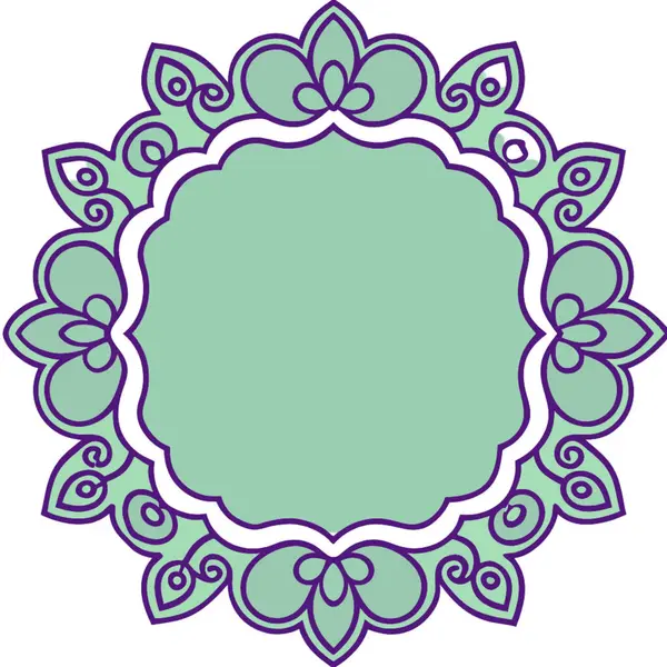 Vektör çizimi. yuvarlak çerçeve tasarım ögesi.