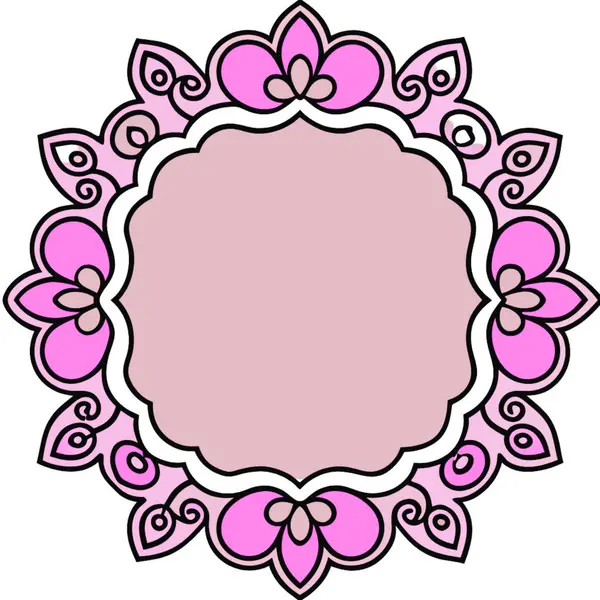 Çiçek süslemesinin vektör illüstrasyonu.