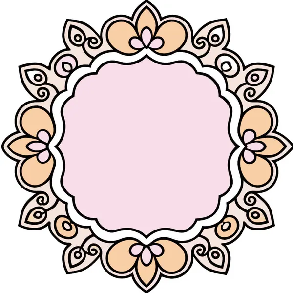 Davetiye için güzel çiçek süslerinin vektör illüstrasyonu