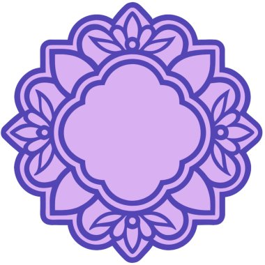 mor çiçek mandala simgesi