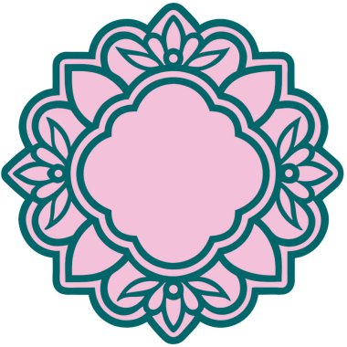 Çiçek ikonu. vektör illüstrasyonu