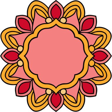 Dekoratif çiçek mandala simgesi