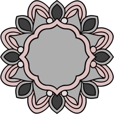 Çiçek mandala 'sının vektör çizimi