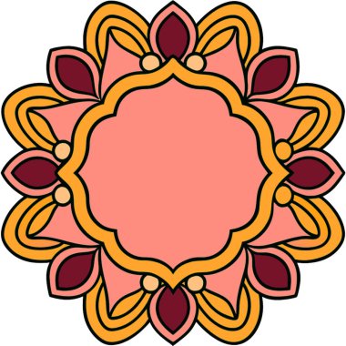 Güzel bir çiçek süslemesinin vektör çizimi