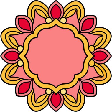 Güzel çiçek süslemesinin vektör çizimi