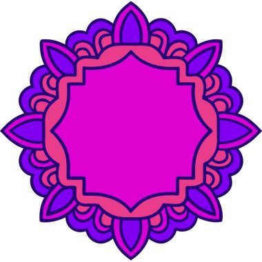 mandala. Dekoratif yuvarlak süs. Klasik elementler. el çizimi