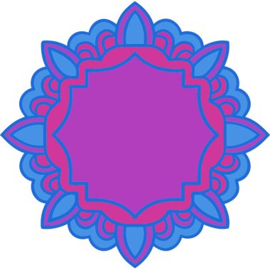 mandala çiçek süsü simgesi