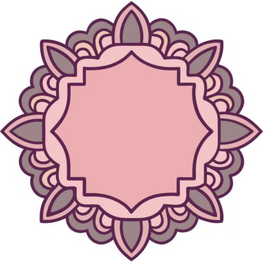 Çiçek mandala vektör çizimi ile dekoratif süsleme