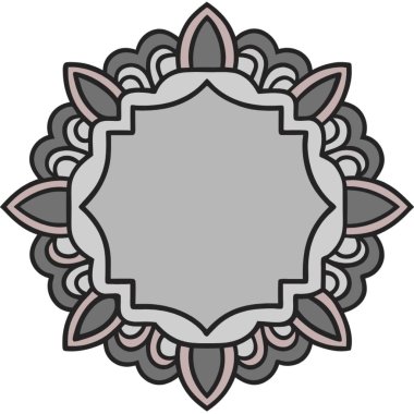 Bir çiçek süslemesinin vektör illüstrasyonu