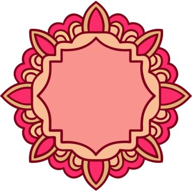 Dekoratif çiçek ikonu vektör çizim grafiği