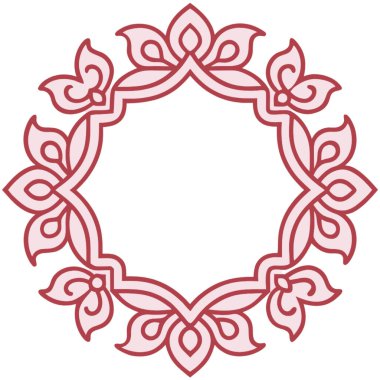 Kırmızı süs tasarımı için vektör dekoratif süs