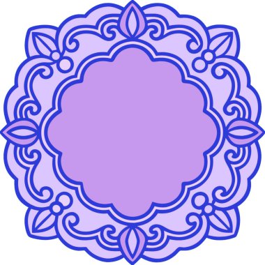 Beyaz arkaplanda mandala dekoratifi.