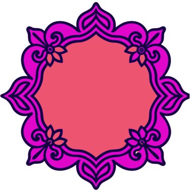 Vektör çizimi. Doğu deseninin güzel dekoratif unsurları