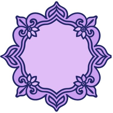 Güzel menekşe süslemesinin vektör çizimi