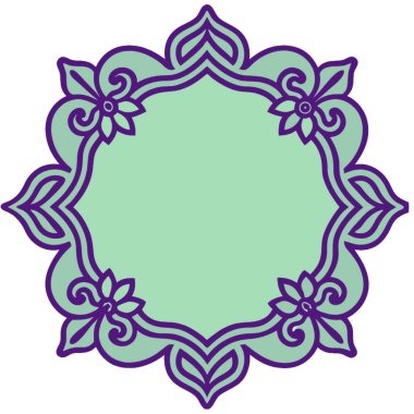 Çiçek desenli çerçeve